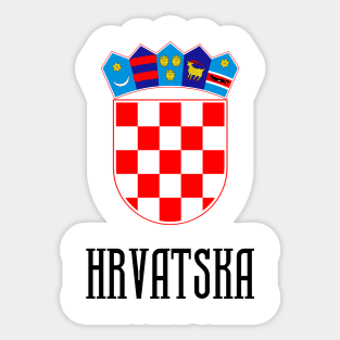 Hrvatska Croatian Coat of Arms Sticker